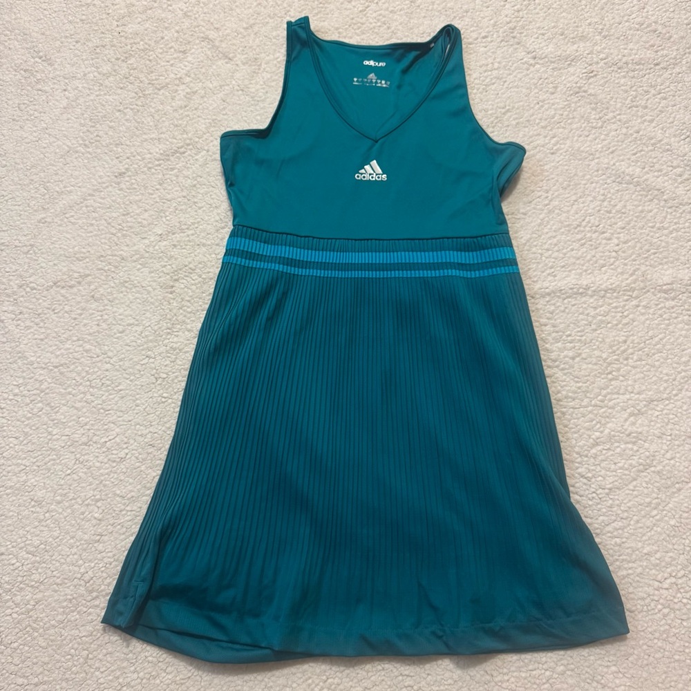ADIDAS ADIPURE MARIA KIRILENKO TENNIS DRESS Turquoise Size Medium - Picture 3 of 10